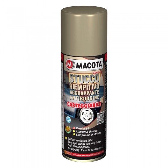 Macota Spray Stucco Riempitivo Aggrappante Antiruggine Carteggiabile Macota Spray Stucco Riempitivo Aggrappante Antiruggine Carteggiabile
