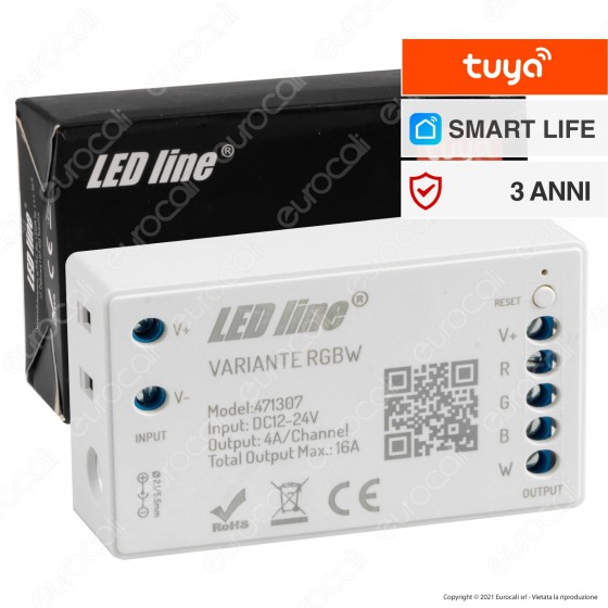 LED Line Variante Modulo Controller Dimmer Wi-Fi 2,4 GHz per Strisce LED Line Variante Modulo Controller Dimmer Wi-Fi 2,4 GHz per Strisce