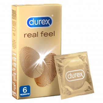 Preservativi Durex Real Feel Anallergici - Scatola 6 pezzi