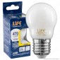 Life Lampadina LED E27 Filament 4,5W MiniGlobo G45 Milky Vetro - mod. 39.920257CM27 / 39.920257CM30 / 39.920257NM40