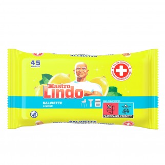 Mastro Lindo Salviette Limone Multisuperfici - Confezione da 45 Pezzi