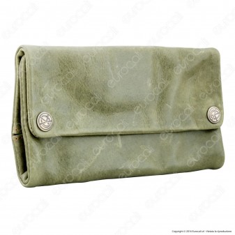 Original Kavatza Tobacco Pouch Jade TP20 Portatabacco in Vera Pelle