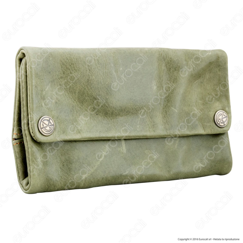 Original Kavatza Tobacco Pouch Jade TP20 Portatabacco in Vera Pelle