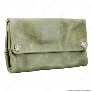 Original Kavatza Tobacco Pouch Jade TP20 Portatabacco in Vera Pelle
