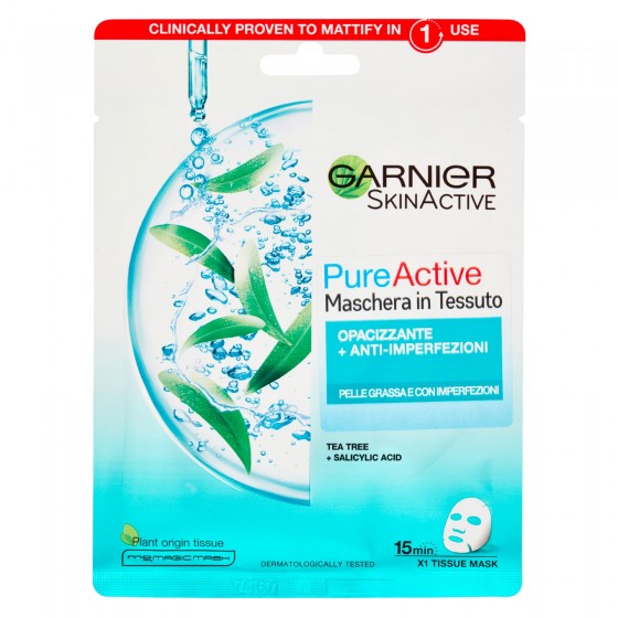 Garnier SkinActive Pure Active Maschera Viso in Tessuto Anti- Garnier SkinActive Pure Active Maschera Viso in Tessuto Anti-