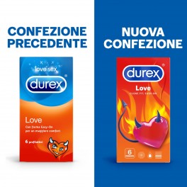 Preservativi Durex Love con Forma Easy-On - Confezione da 6