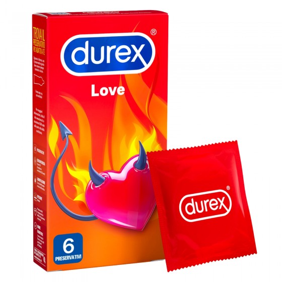 Preservativi Durex Love con Forma Easy-On - Confezione da 6 Preservativi Durex Love con Forma Easy-On - Confezione da 6