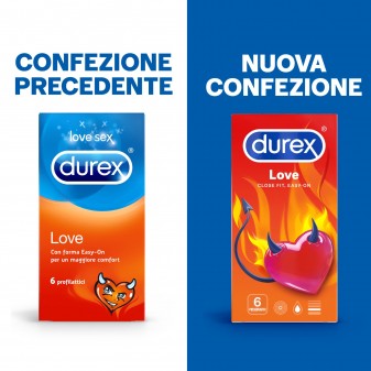 Preservativi Durex Love Classici Close-Fit con Forma Easy-On -