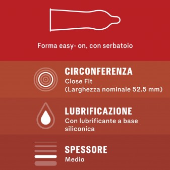 Preservativi Durex Love Classici Close-Fit con Forma Easy-On -
