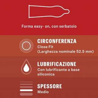 Preservativi Durex Love Classici Close-Fit con Forma Easy-On -