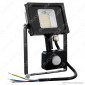 V-Tac VT-4810 PIR Faretto LED 10W Ultra Sottile Slim con Sensore Colore Nero - SKU 5723 / 5724 / 5725 [TERMINATO]