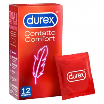 Preservativi Durex Contatto Comfort Sottili con Forma Easy-On -