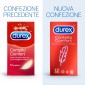 Preservativi Durex Contatto Comfort Sottili con Forma Easy-On - Confezione da 12 Profilattici