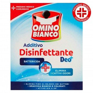 Omino Bianco Additivo Disinfettante in Polvere con Tecnologia DEO+