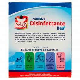 Omino Bianco Additivo Disinfettante in Polvere con Tecnologia DEO+