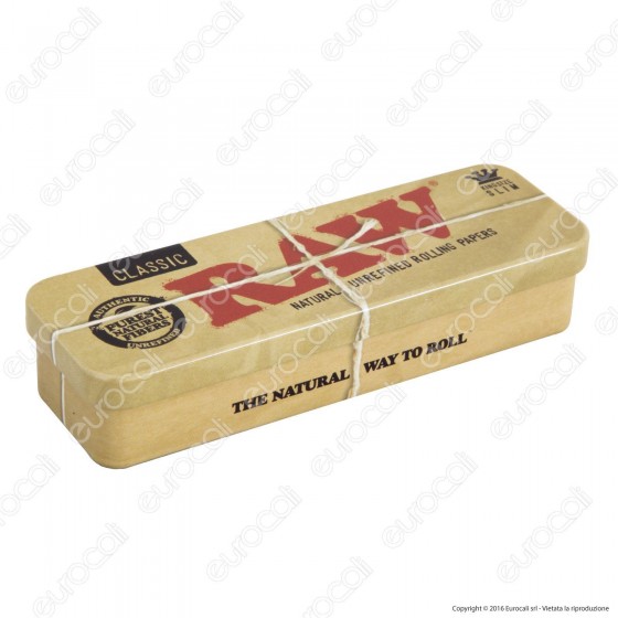 Raw Roll Caddy Scatolina in Metallo Porta Cartine Portatutto Raw Roll Caddy Scatolina in Metallo Porta Cartine Portatutto