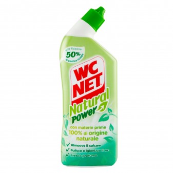 WC Net Natural Power Gel Igienizzante e Anticalcare con Ingredienti 100% di Origine Naturale - Flacone da 700ml