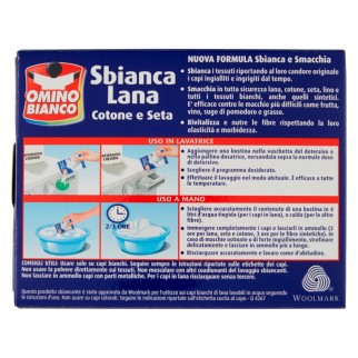 Omino Bianco Sbianca Lana Cotone e Seta - Confezione da 5 Bustine