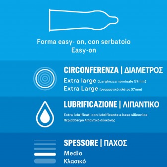 Preservativi Durex Comfort XL Taglia Extra Large con Forma Easy On -