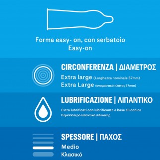 Preservativi Durex Comfort XL Taglia Extra Large con Forma Easy On -