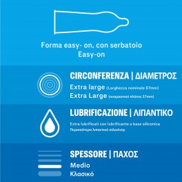 Preservativi Durex Comfort XL Taglia Extra Large con Forma Easy On -