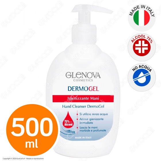 Glenova Dermogel Gel Alcool 75% Sanificante Igienizzante Mani Glenova Dermogel Gel Alcool 75% Sanificante Igienizzante Mani