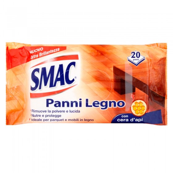 Smac Panni Legno con Cera D'Api per Mobili e Pavimenti - Confezione Smac Panni Legno con Cera D'Api per Mobili e Pavimenti - Confezione