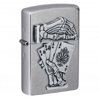 Accendino Zippo Mod. 49536 Dead Man's Hand Emblem - Ricaricabile