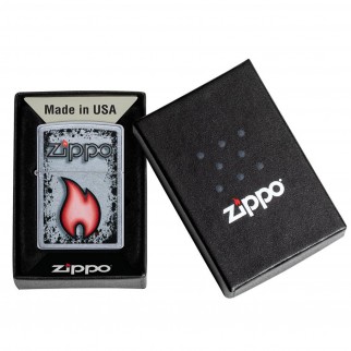 Accendino Zippo Mod. 49576 Zippo Flame - Ricaricabile Antivento