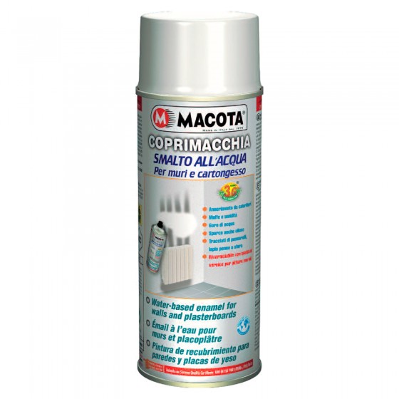 Spray Macota Coprimacchia - Smalto Coprente all'Acqua per Muri e Spray Macota Coprimacchia - Smalto Coprente all'Acqua per Muri e