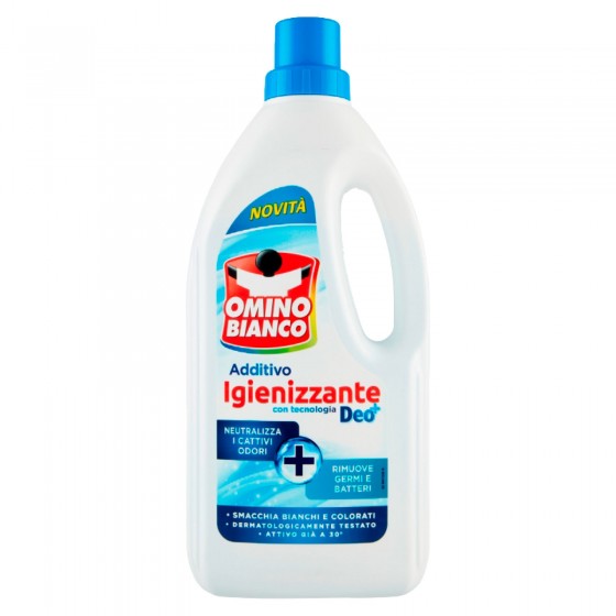 Omino Bianco Additivo Igienizzante con Tecnologia DEO+ - Flacone da 1 Omino Bianco Additivo Igienizzante con Tecnologia DEO+ - Flacone da 1