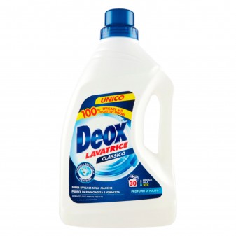 Deox Lavatrice Classico Detersivo Smacchiante con Formula Antiodore -