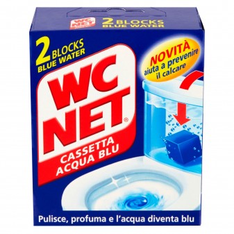 WC Net Cassetta Acqua Blu Detergente in Blocchi - Confezione da 2