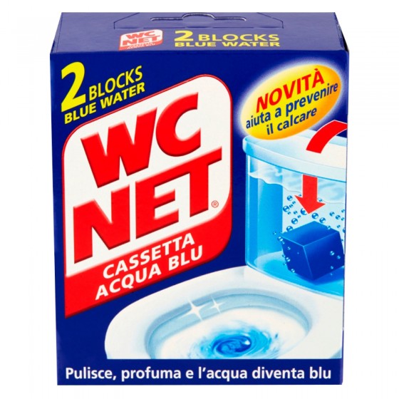 WC Net Cassetta Acqua Blu Detergente in Blocchi - Confezione da 2 WC Net Cassetta Acqua Blu Detergente in Blocchi - Confezione da 2