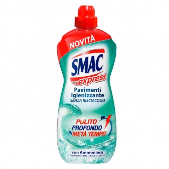 Smac Express Igienizzante Detergente Liquido  per Pavimenti con Ammoniaca - Flacone da 1 Litro