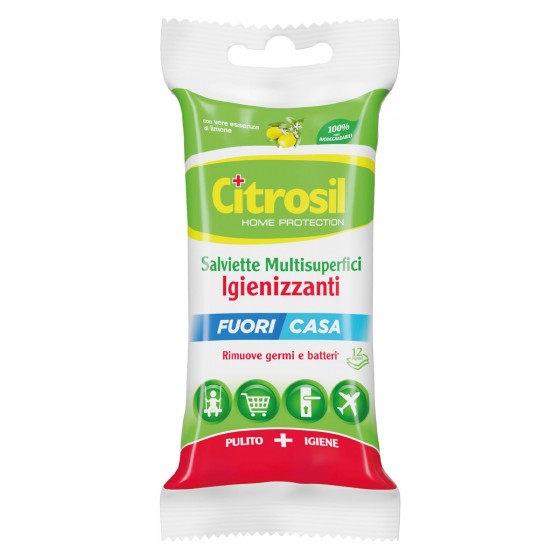 Citrosil Salviette Multisuperfici Igienizzanti Fuori Casa con Essenze Citrosil Salviette Multisuperfici Igienizzanti Fuori Casa con Essenze
