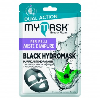 MyMask Black Hydromask Maschera in Tessuto Purificante e Idratante -