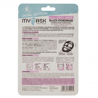MyMask Black Hydromask Maschera in Tessuto Purificante e Idratante -