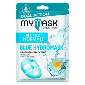 MyMask Blue Hydromask Maschera in Tessuto Idratante e Defaticante - Confezione da 1 maschera monouso