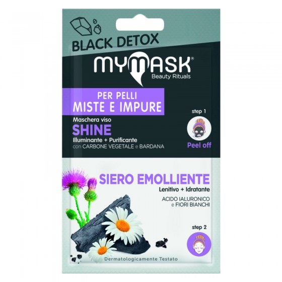 MyMask Black Detox Trattamento Illuminante e Purificante Maschera MyMask Black Detox Trattamento Illuminante e Purificante Maschera