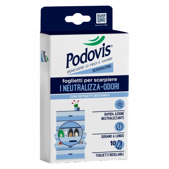 Podovis Foglietti per Scarpiere Neutralizza Odori a Rapida Azione con Podovis Foglietti per Scarpiere Neutralizza Odori a Rapida Azione con