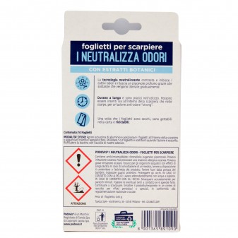 Podovis Foglietti per Scarpiere Neutralizza Odori a Rapida Azione con