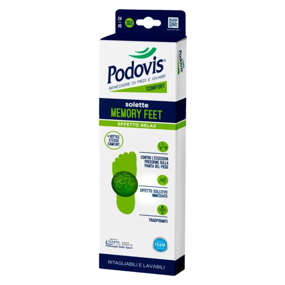 Podovis Solette Memory Feet Taglia Unica 24/45 - Confezione da 1 Paio Podovis Solette Memory Feet Taglia Unica 24/45 - Confezione da 1 Paio