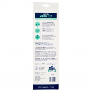 Podovis Solette Memory Feet Taglia Unica 24/45 - Confezione da 1 Paio