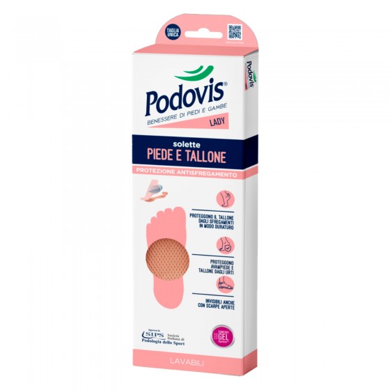 Podovis Solette Piede e Tallone Lady Taglia Unica 36/41 - Confezione Podovis Solette Piede e Tallone Lady Taglia Unica 36/41 - Confezione