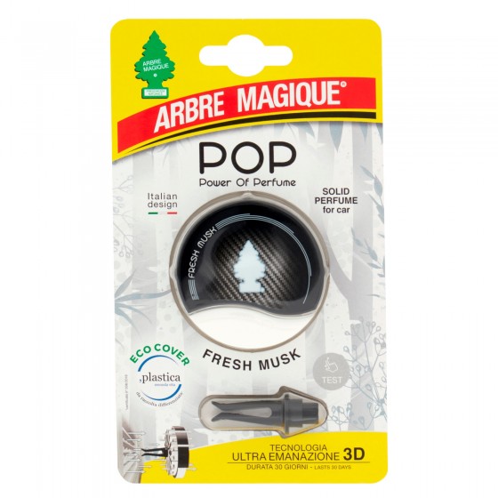 Arbre Magique Pop Profumatore Solido per Auto Fragranza Fresh Musk Arbre Magique Pop Profumatore Solido per Auto Fragranza Fresh Musk