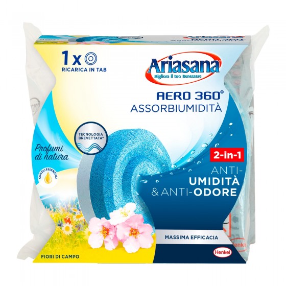 Ariasana Tab Assorbiumidità e Anti Odore Fiori di Campo per Aero 360° Ariasana Tab Assorbiumidità e Anti Odore Fiori di Campo per Aero 360°