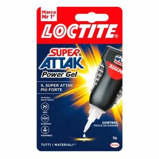 Loctite Super Attak Power Gel Trasparente Multimateriale - Flacone da