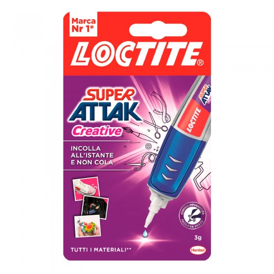Loctite Super Attak Creative Gel Adesivo Istantaneo Universale - Loctite Super Attak Creative Gel Adesivo Istantaneo Universale -