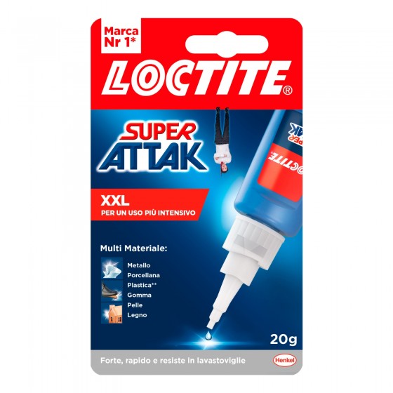 Loctite Super Attak XXL Adesivo Universale Instantaneo - Flacone da Loctite Super Attak XXL Adesivo Universale Instantaneo - Flacone da